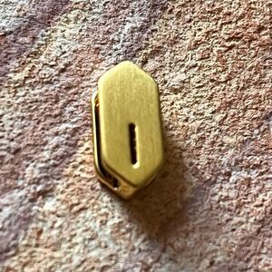KEEP Collective Stella & Dot Brushed Gold-Tone GEO Cut Out Slide Letter I Charm
